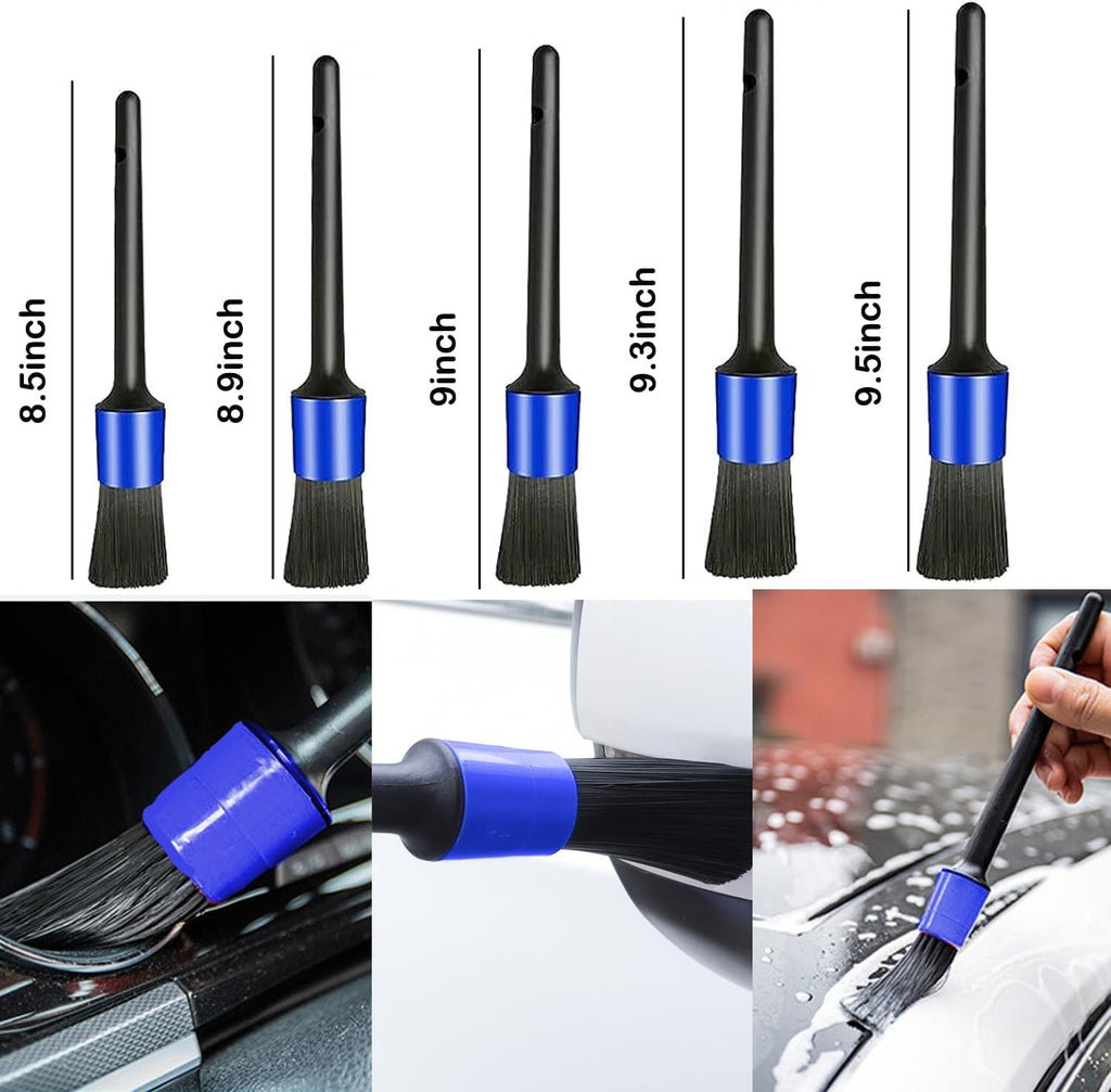 58PS Car Detailing Kit with 3Inch Sanding Disc,Car Detailing Brushes,Car Drill Polishing Kit,Wool Sponge Drill Buffing Pad,Car Drill Buffer Wax Attachment,Car Cleaning Kit for Interior,Exterior,Wheels