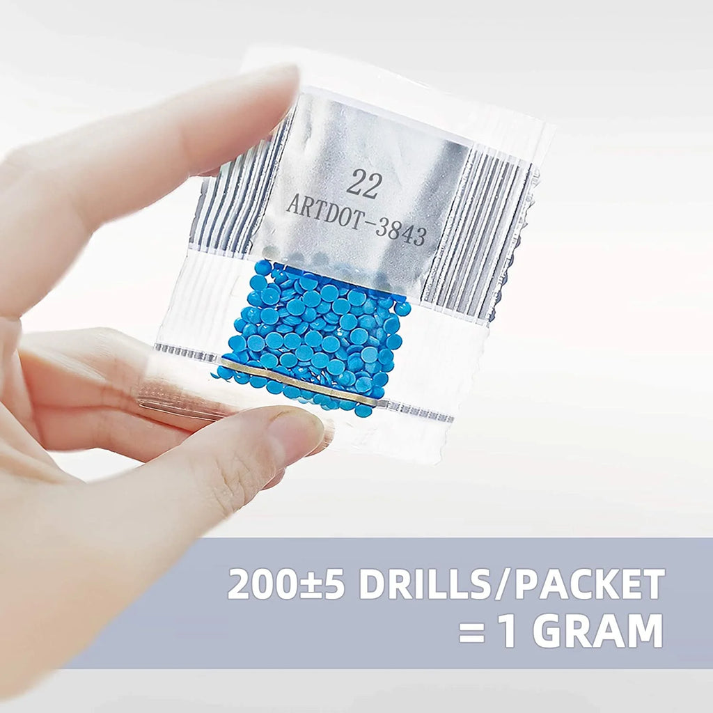 200 PCS round Diamond Drills for Jewelry DIY, 445 Colors Rhinestone Beads per Bag for Diamond Art Crafts