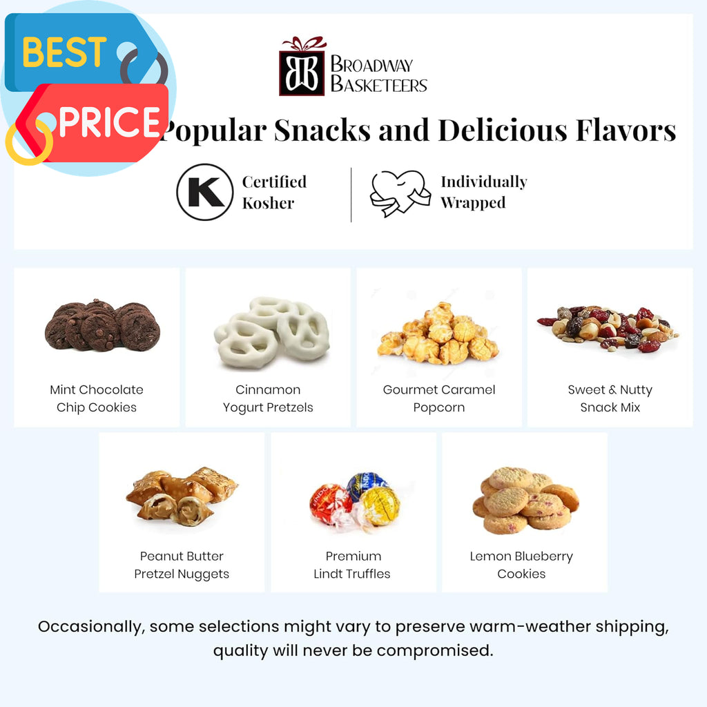 Gourmet Chocolate Food Gift Basket Christmas Holiday Snack Gifts for Families, C