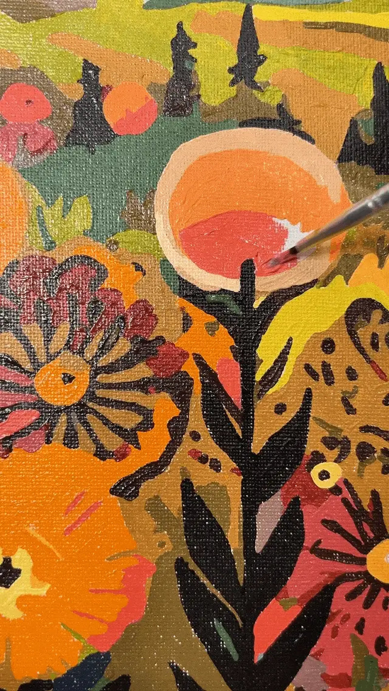 "Colorful Yellowstone" Series by Colourmost™ #06 - 'Zenith' | Original Paint by Numbers (16"X20" / 40X50Cm) | Also Ship to UK, CA, AU, and NZ