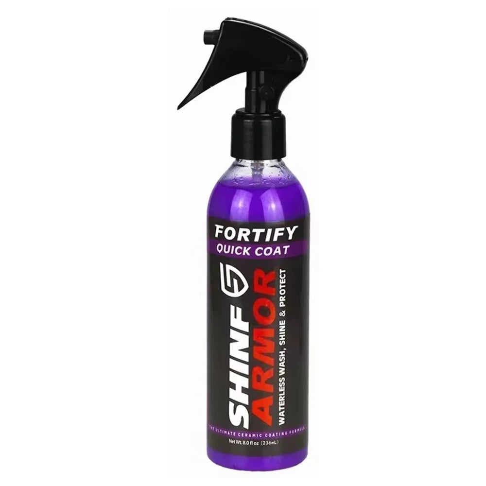 SHINE Fortify Quick Coat Ceramic Coating Car Wax Polish Spray Waterless Car Wash&Wax Hydrophobic Top Coat Polish