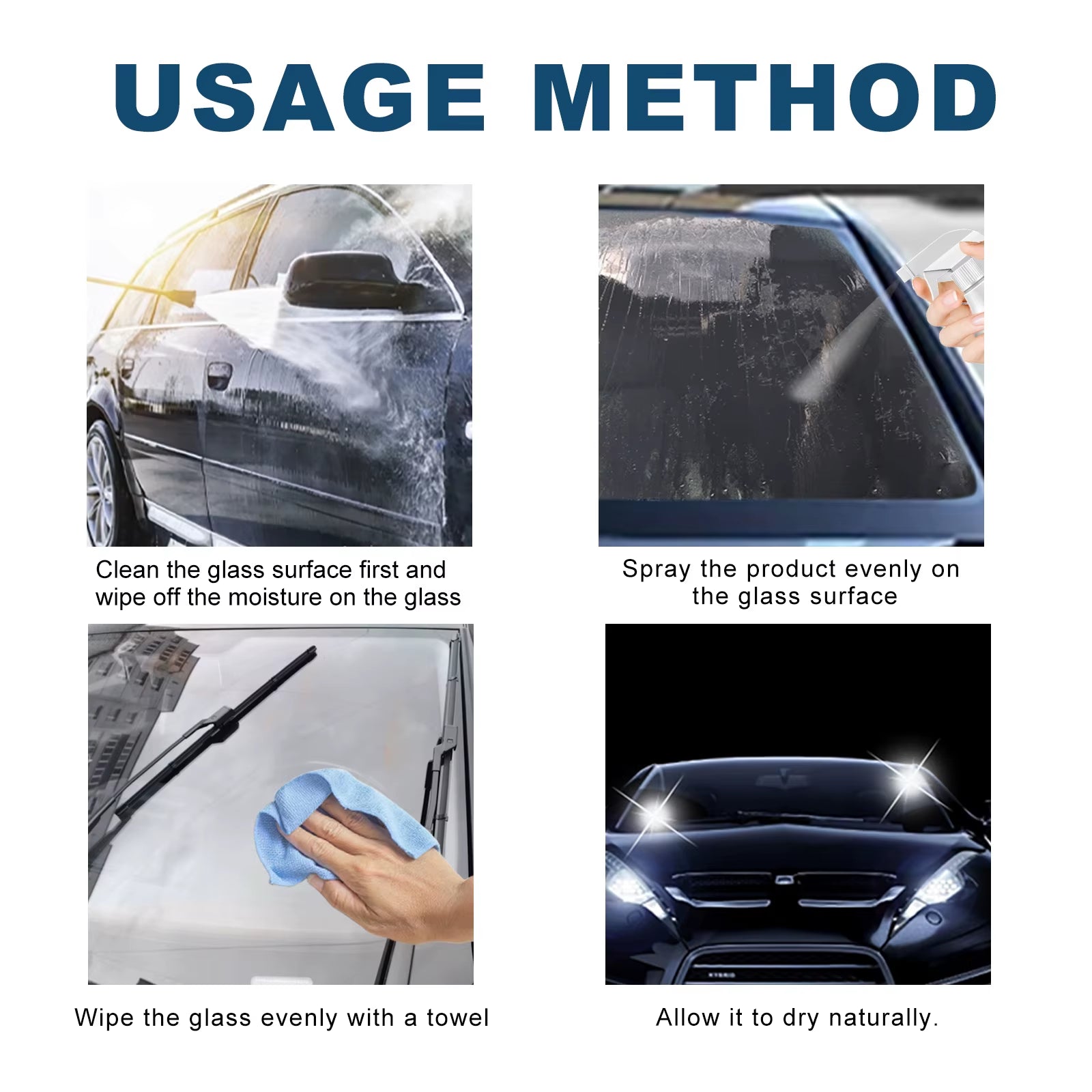60ML Anti-Rain & Anti-Fog Coating Agent Auto Window Hydrophobic Agent anti Fog Spray Defogger for Car Windshield Glass