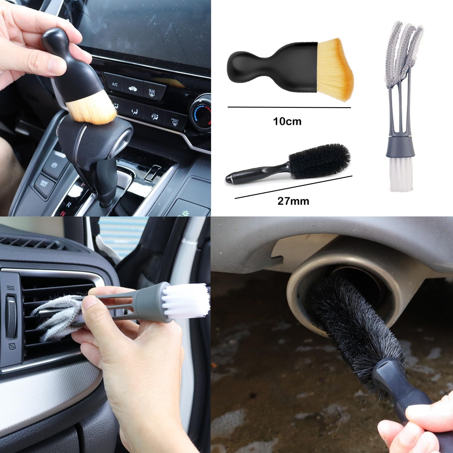 58PS Car Detailing Kit with 3Inch Sanding Disc,Car Detailing Brushes,Car Drill Polishing Kit,Wool Sponge Drill Buffing Pad,Car Drill Buffer Wax Attachment,Car Cleaning Kit for Interior,Exterior,Wheels