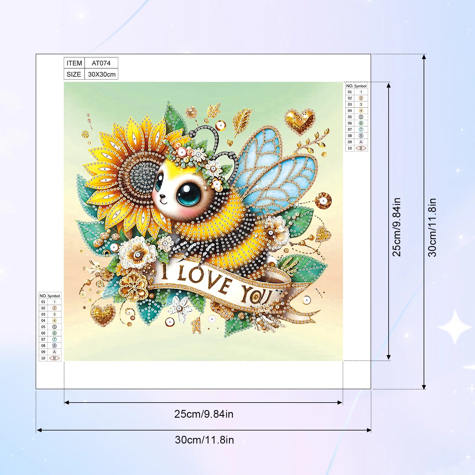 DIY Bee and Flowers 5D Special Shape Diamond Art Kits for Beginners,Diamond Art Painting Kits for Home Wall Decoration Gift