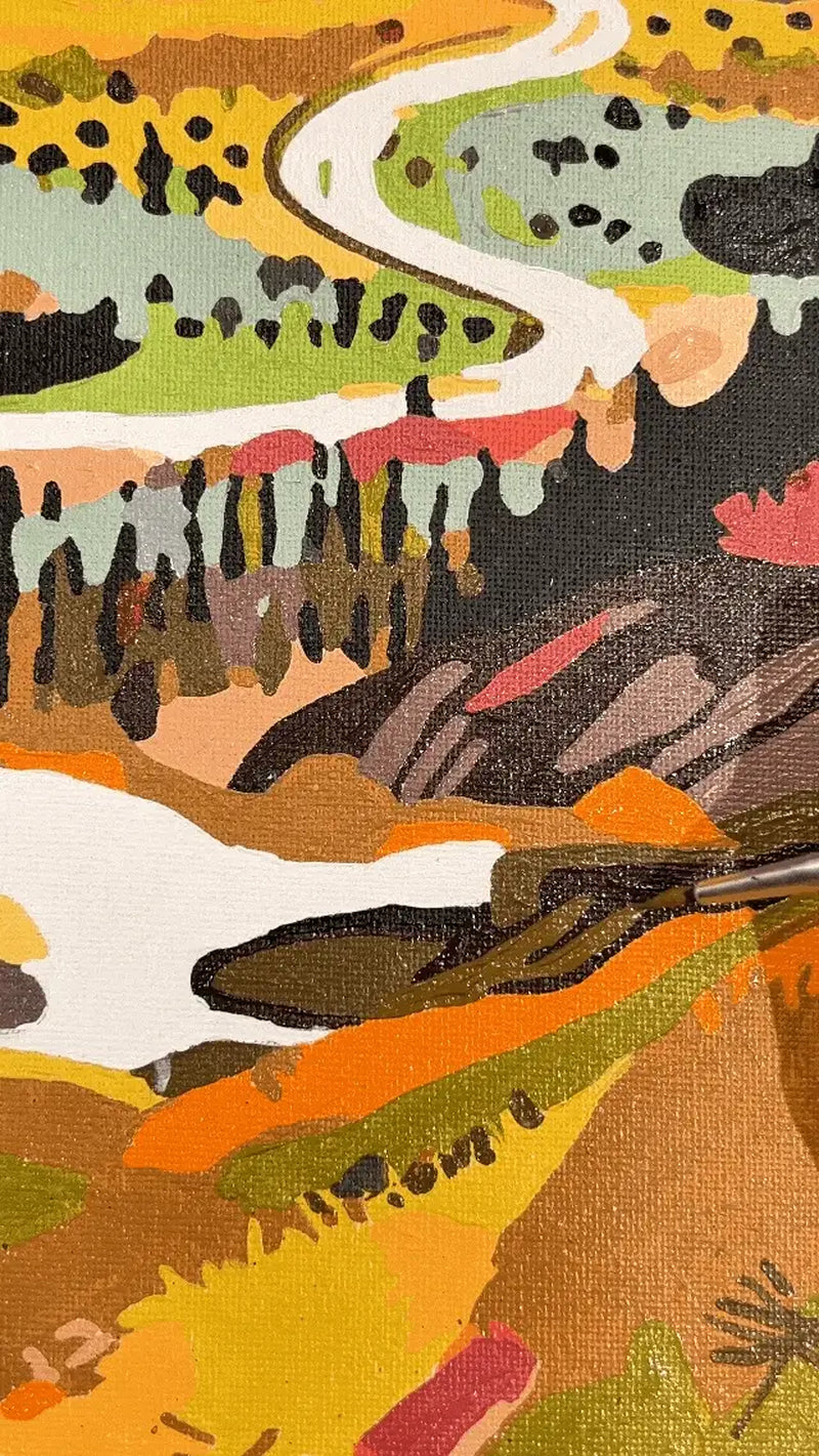 "Colorful Yellowstone" Series by Colourmost™ #06 - 'Zenith' | Original Paint by Numbers (16"X20" / 40X50Cm) | Also Ship to UK, CA, AU, and NZ