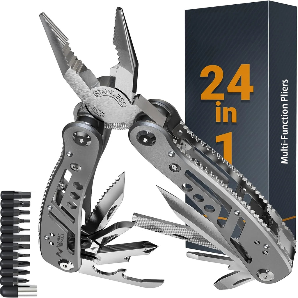 24 in 1 Multifunctional Universal Diagonal Pliers Hardware Wire Cutters Professional Electrician Anti Slip Durable Repair Tools