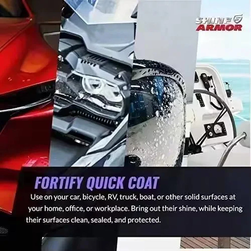 SHINE Fortify Quick Coat Ceramic Coating Car Wax Polish Spray Waterless Car Wash&Wax Hydrophobic Top Coat Polish