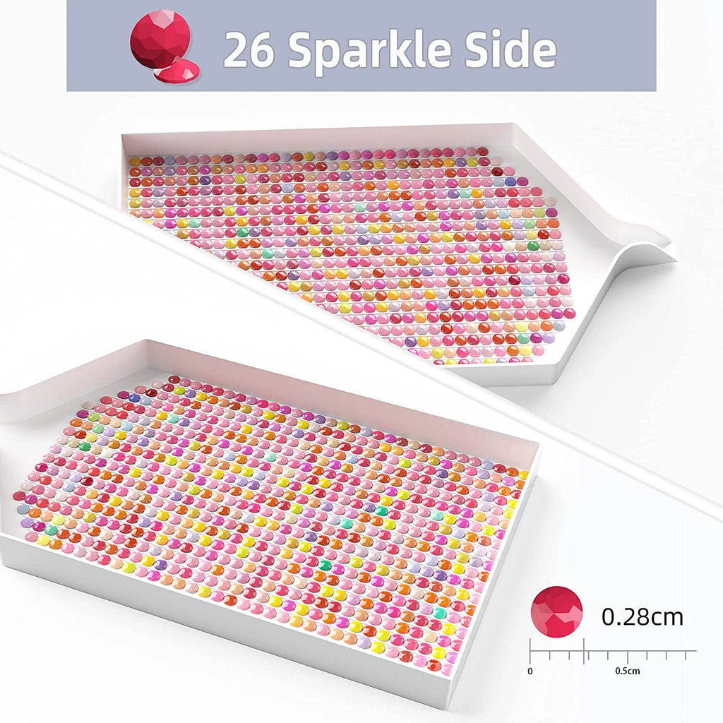 200 PCS round Diamond Drills for Jewelry DIY, 445 Colors Rhinestone Beads per Bag for Diamond Art Crafts