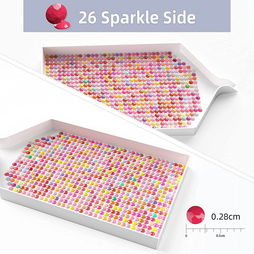 200 PCS round Diamond Drills for Jewelry DIY, 445 Colors Rhinestone Beads per Bag for Diamond Art Crafts