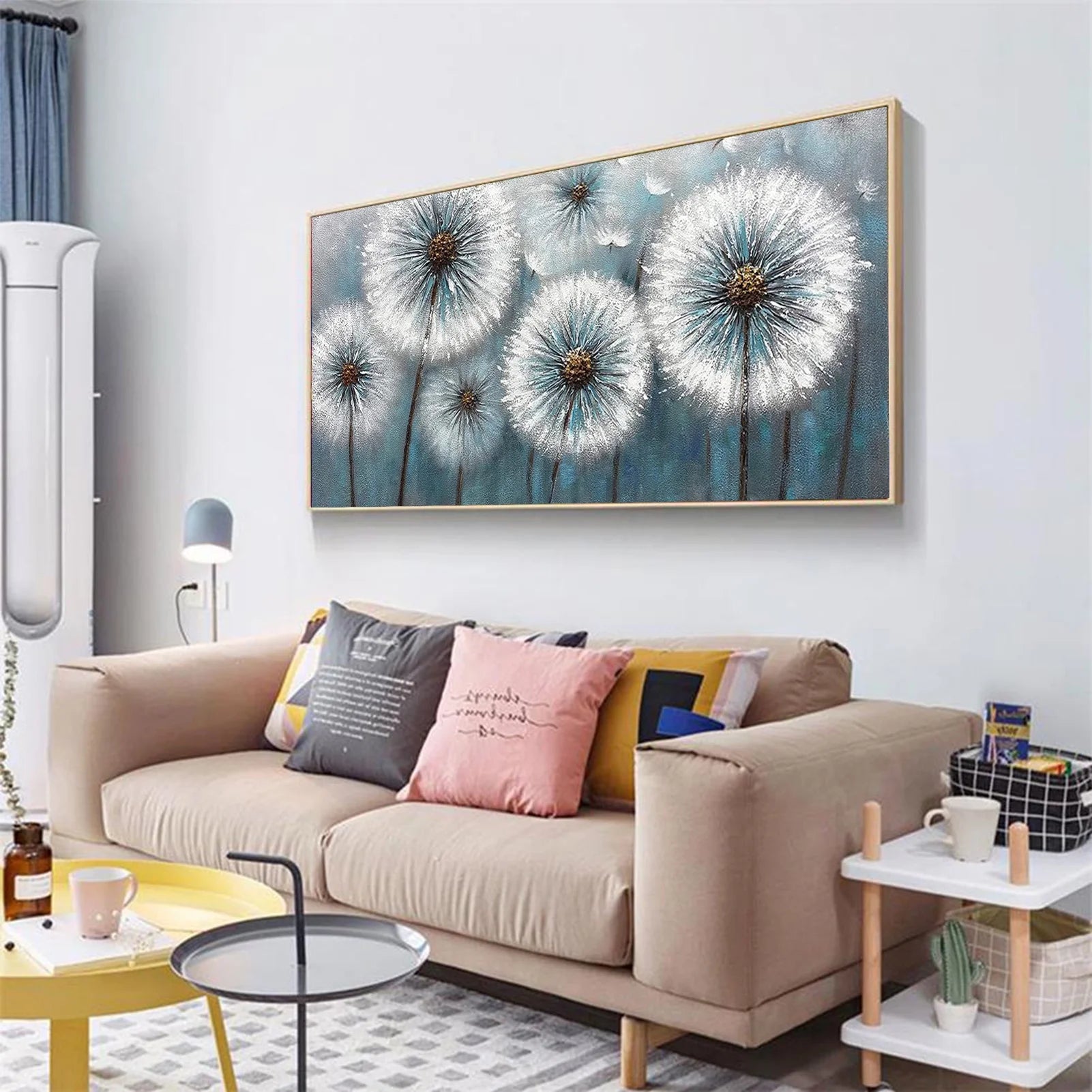 Dandelion Flowers Large Diamond Painting Art Kits for Adults (35.4X15.7In) Gem Art Painting with Diamonds Wall Art