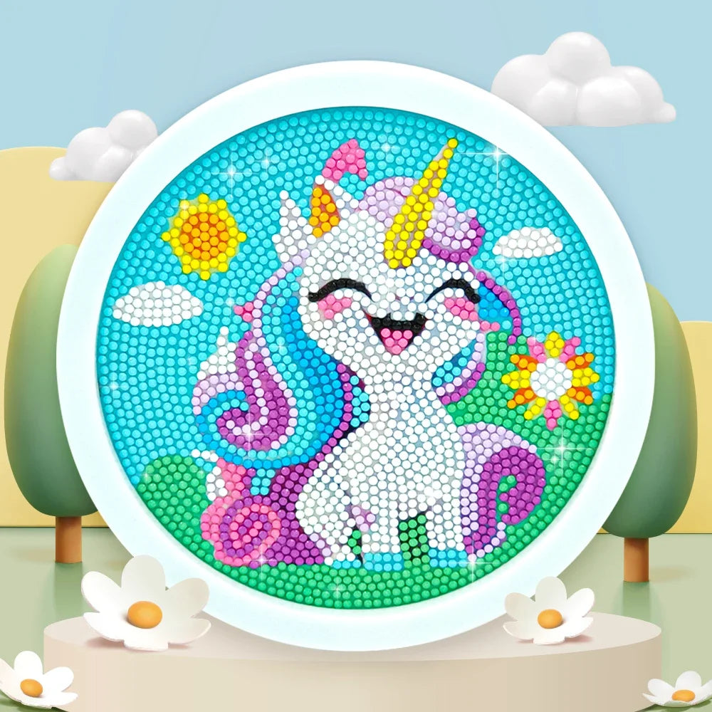 Diamond Painting Set Cute Unicorn Beginner Diamond Painting Set 5D DIY Children and Adults Diamond Painting Photo Frame Craft