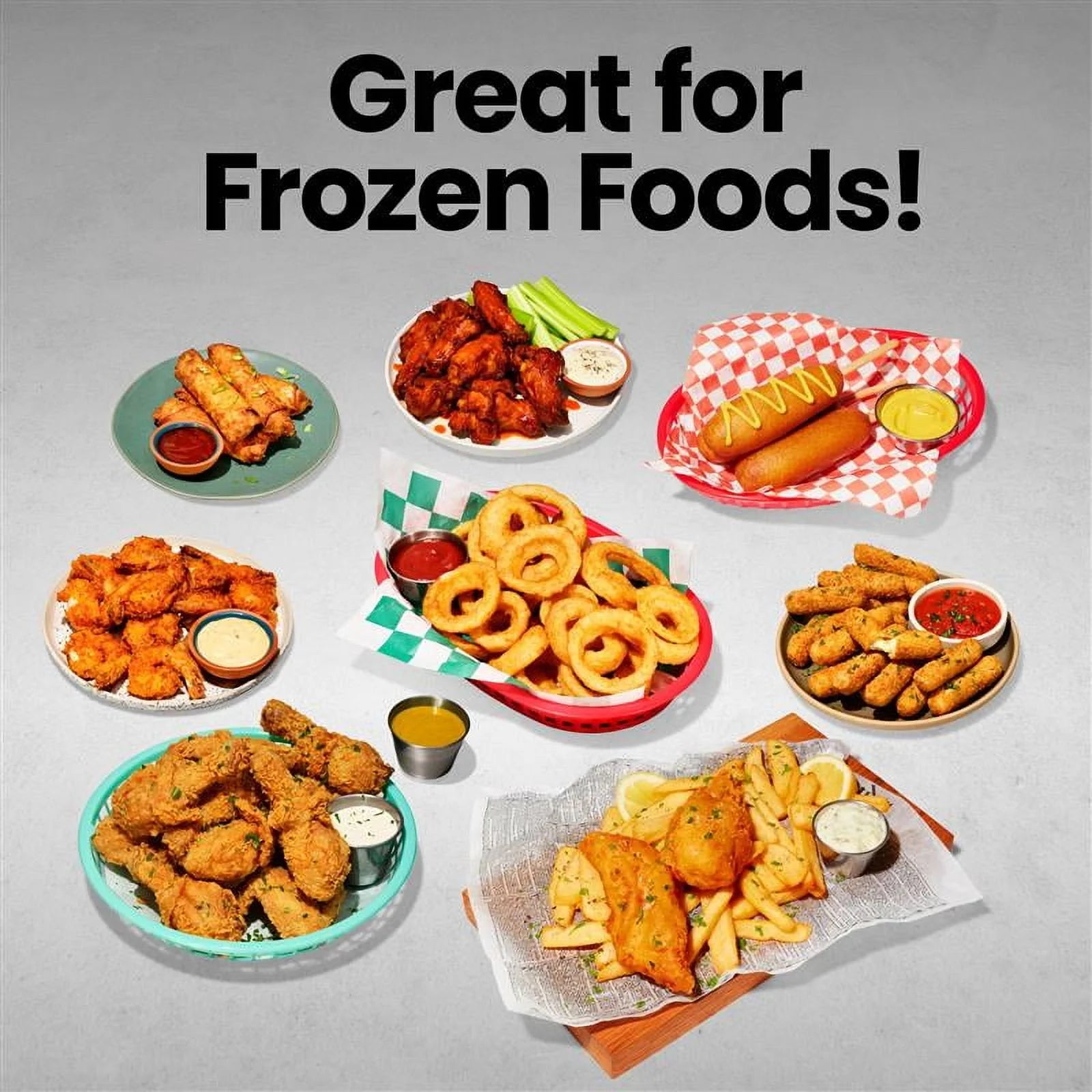 12 Qt. Air Fryer 5 Functions W/ Integrated Smart Thermometer, 28 Presets, Black