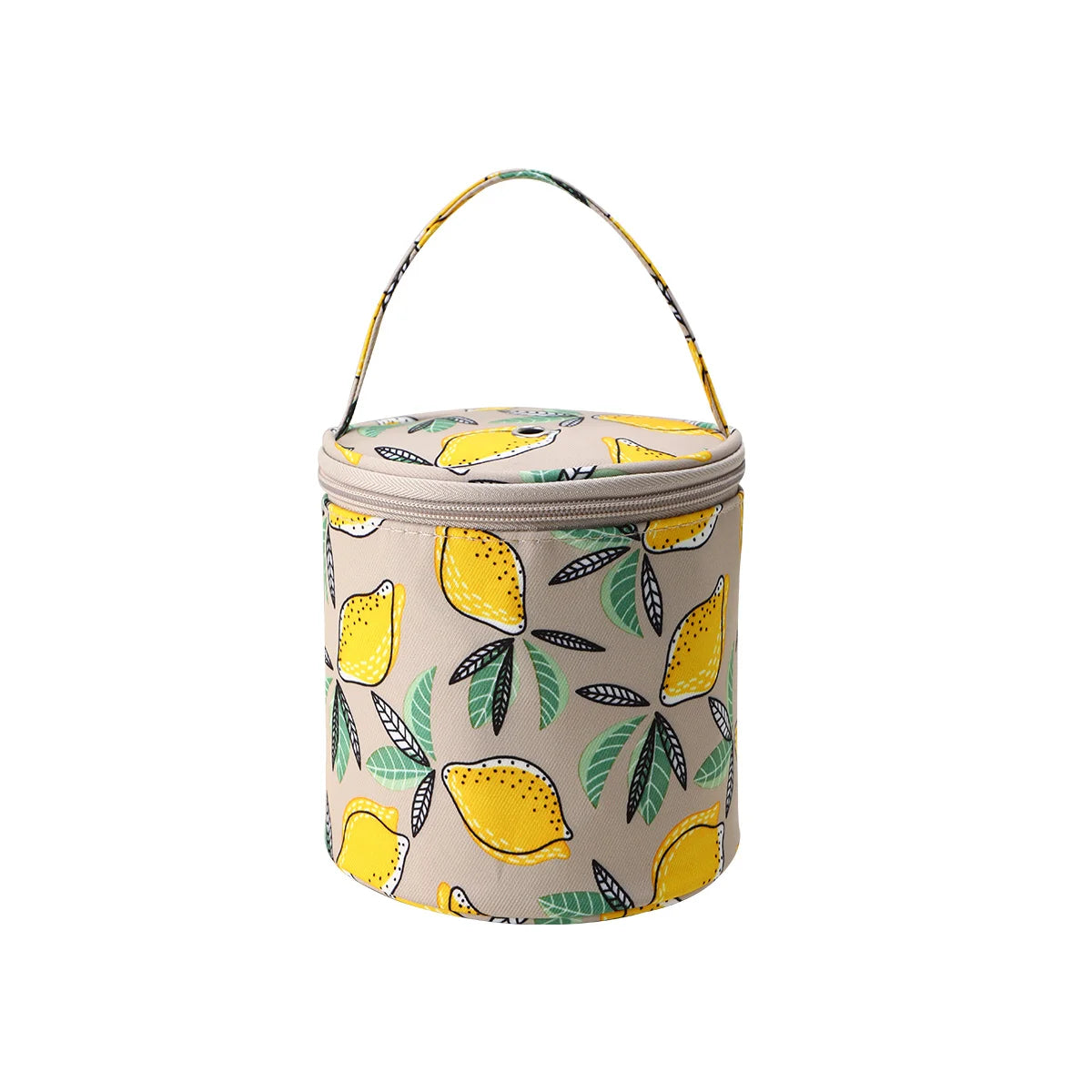 Empty Small Yarn Storage Bag Lemon Yellow Knitted Wool Bags Portable Travel Organize Storage for Crochet Hook and Sewing Tools