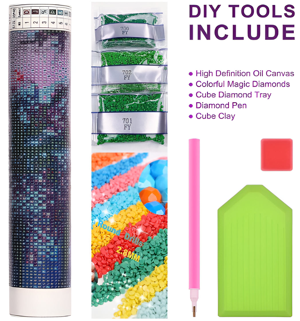 5D Stained Glass Diamond Painting Kits for Adults, Tree of Life Diamond Art Kits