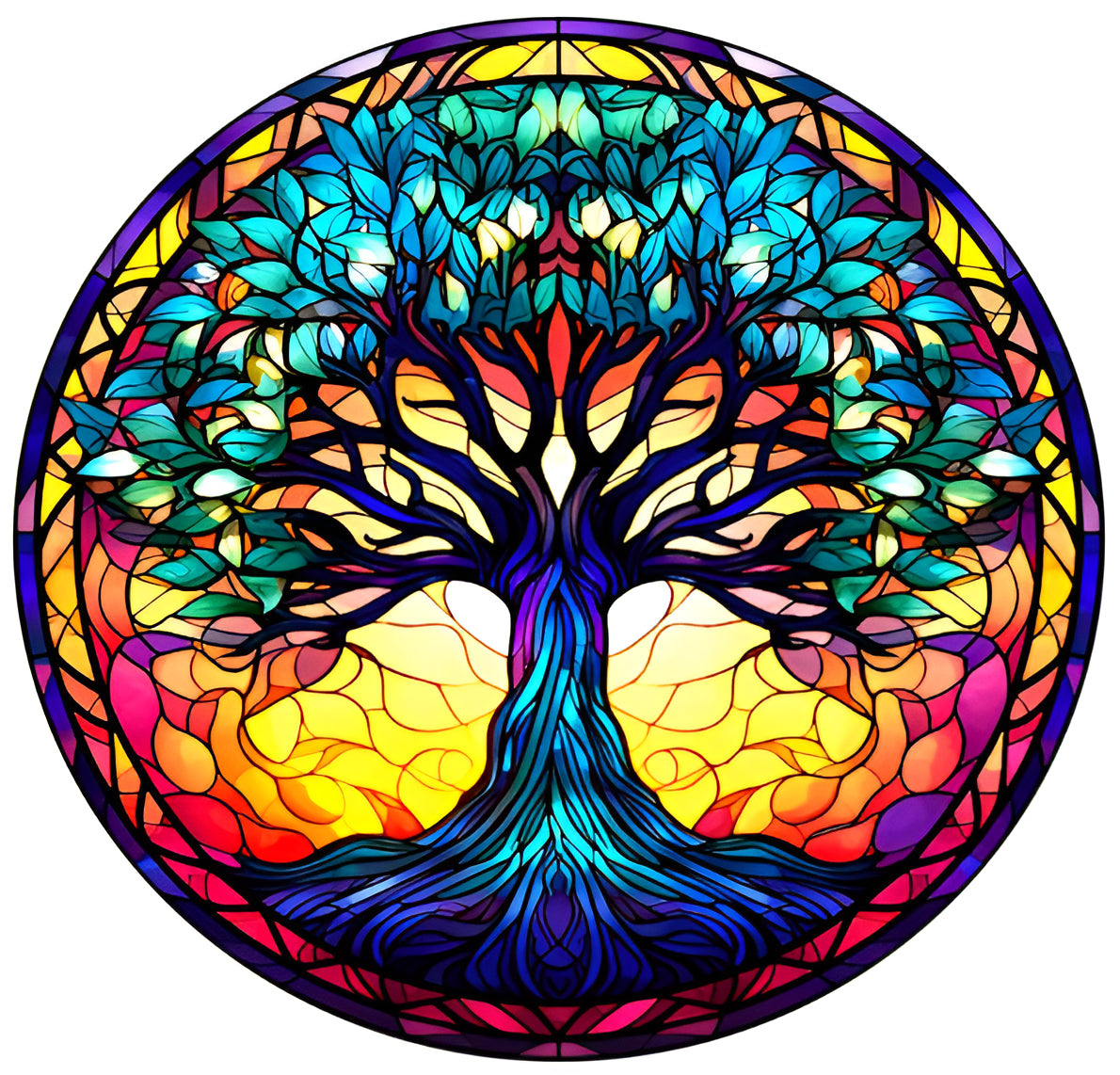 5D Stained Glass Diamond Painting Kits for Adults, Tree of Life Diamond Art Kits