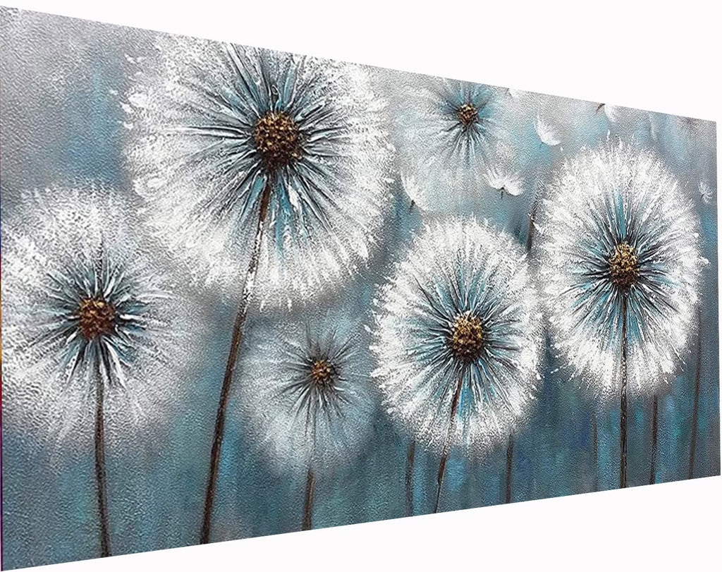 Dandelion Flowers Large Diamond Painting Art Kits for Adults (35.4X15.7In) Gem Art Painting with Diamonds Wall Art